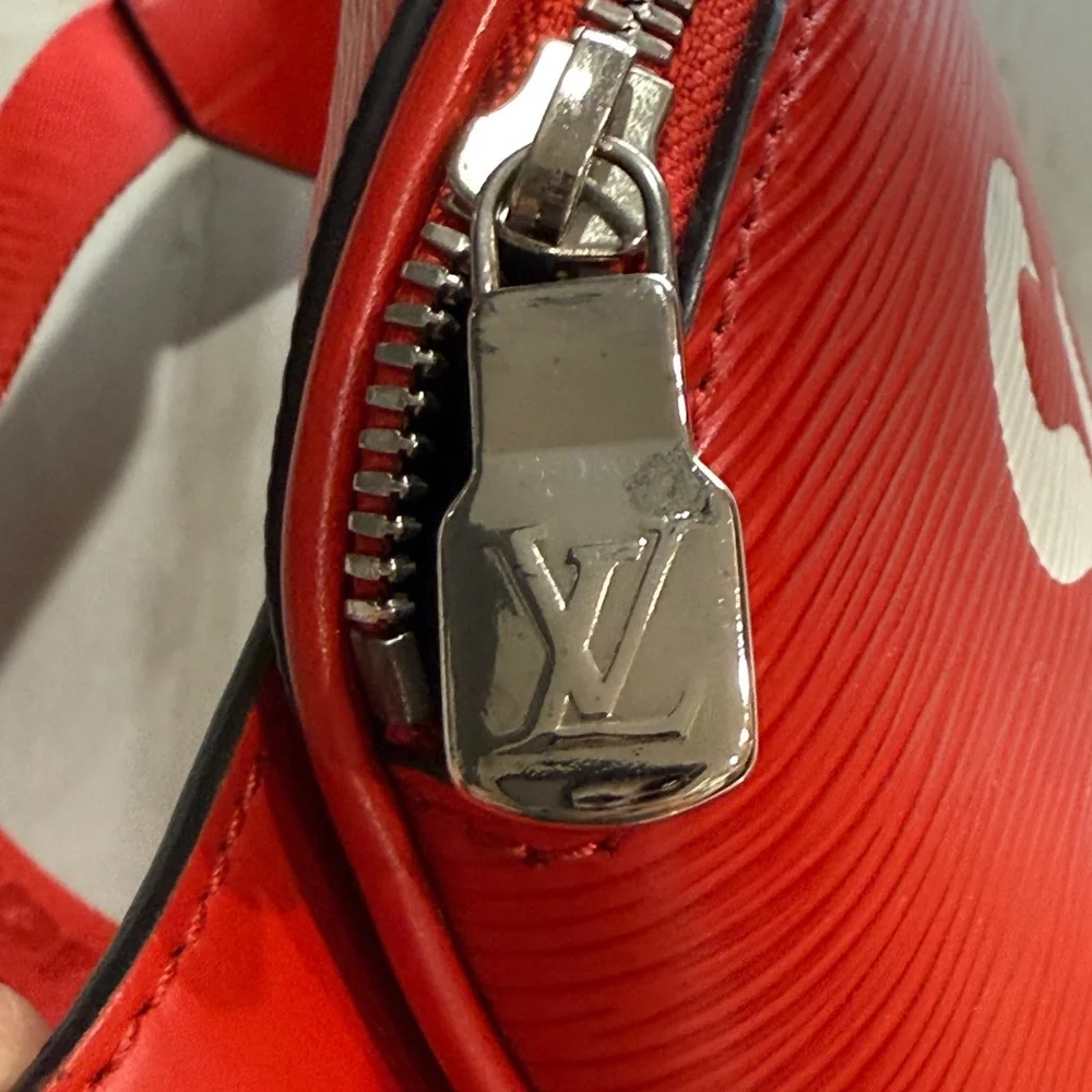 Supreme Collaboration Red Epi Leather Bumbag PM Bag